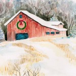 Christmas barn, 2002 (after card by unknown artist)