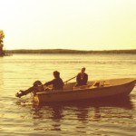 80s gramps and gwamma in boat