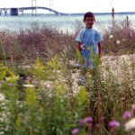 Adam by the mackinaw bridge