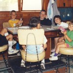 gwamma and kids in bar waiting for brefath