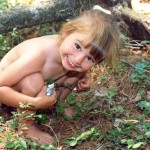 my little poopie goes poopie in woods first time